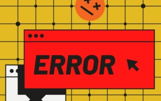 Graphic that reads 'error.'