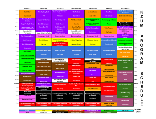 New Shows and Showtimes || UPDATED KZUM PROGRAM SCHEDULE